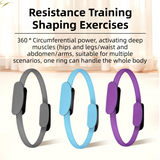 Black Professional Pilates Ring & Yoga Ball Set - Multipurpose Home Fitness Equipment for Whole-Body Core Training & Pelvic Floor Strengthening