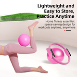 Black Professional Pilates Ring & Yoga Ball Set - Multipurpose Home Fitness Equipment for Whole-Body Core Training & Pelvic Floor Strengthening