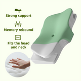 Green Breathable Butterfly Contoured Memory Foam Pillow - Dual-Height Orthopedic Neck Pillow with 5-Zone Cervical Support
