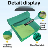 40×80CM and 76×152CM Ultra-Fine Microfiber Double-Sided Fleece Towel Set - Rapid Drying Travel & Fitness Essentials (Purple Grey)