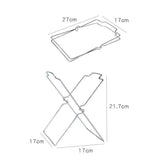 2-Pack Foldable Stainless Steel Trash Bag Holder (17 x 21 CM) - Multi-Functional Kitchen Countertop Organizer for Plastic Bag & Dishcloth