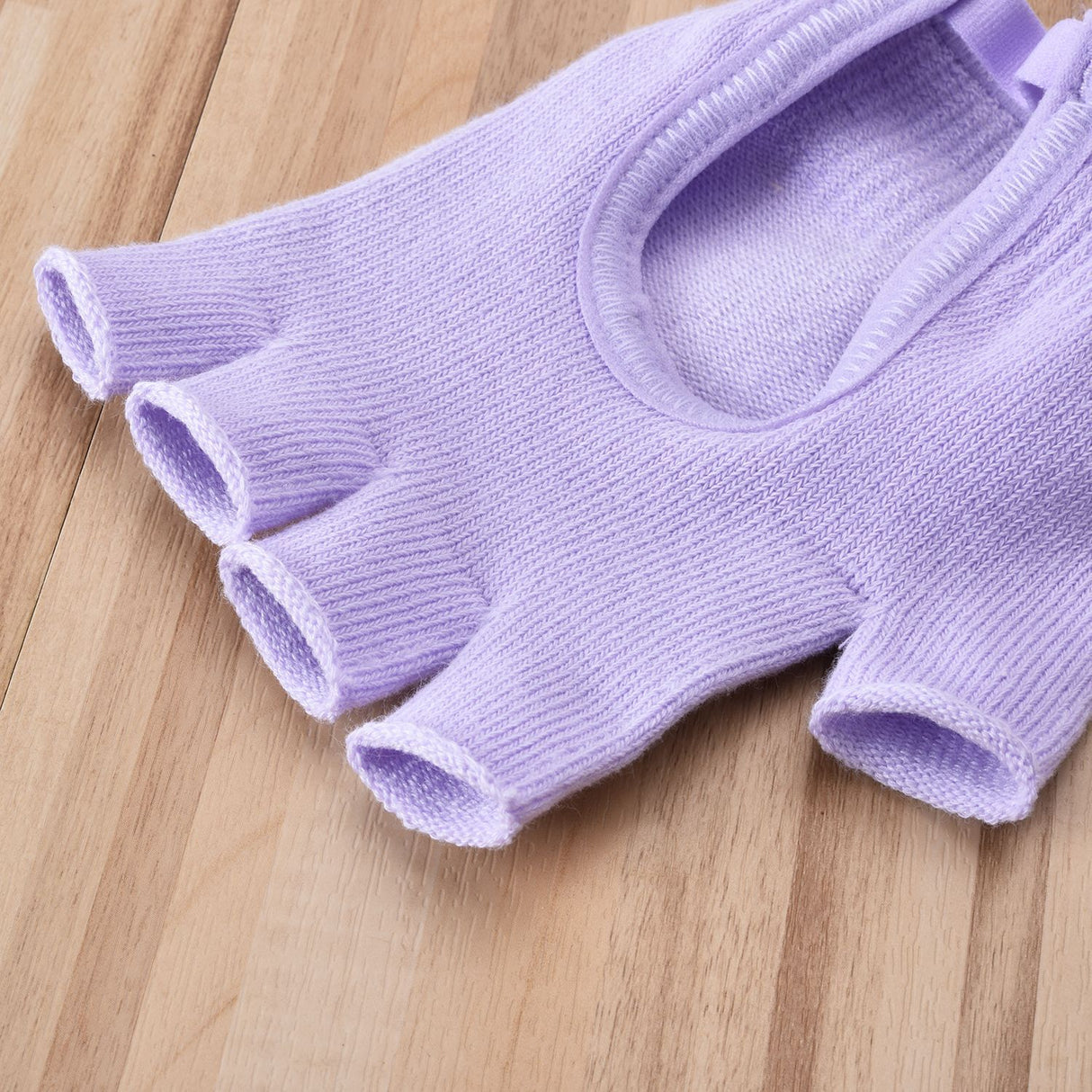 Black 2-Pack Women's Non-Slip Yoga Gloves - Open Back Half Finger Cotton Stretchy Grip Gloves for Aerial Yoga, Pilates, and Fitness