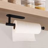 Silver Stainless Steel Kitchen Paper Holder with Adhesive Mounting – Under Cabinet Tissue Roll Rack for Paper Towels, Toilet Paper or Plastic Wrap