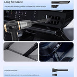 Black Portable Wireless Car Vacuum Cleaner – Powerful Suction for Car and Home Use with Dual-Function Air Blower(1500MHA)
