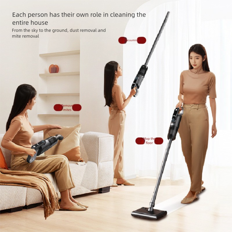 Black spray-painted model Wireless Stick Vacuum Cleaner with 14000Pa Suction, HEPA Filter & 350ml Water Tank for Wet Dry Cleaning, Ideal for Home Use