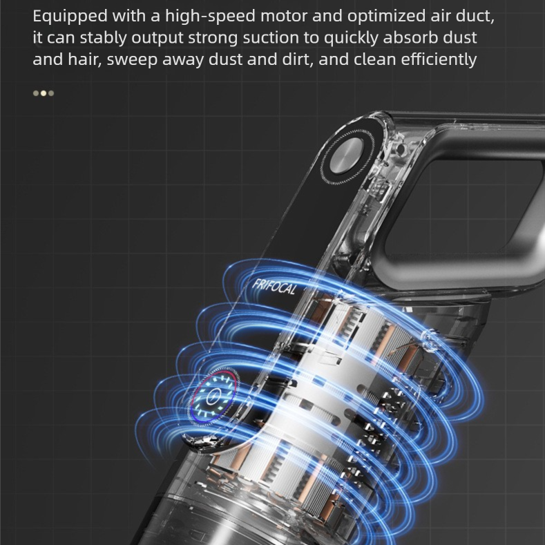White Wireless Stick Vacuum Cleaner with 14000Pa Suction, HEPA Filter & 350ml Water Tank for Wet Dry Cleaning, Ideal for Home Use