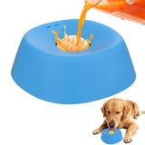 Black bowl and white ball Slow Feeding Dog Bowl with Built-In Rolling Ball – Anti-Spill Pet Lick Dish for Healthy Eating Habits