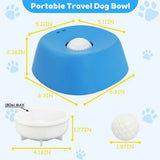 Blue bowl, white ball Slow Feeding Dog Bowl with Built-In Rolling Ball – Anti-Spill Pet Lick Dish for Healthy Eating Habits