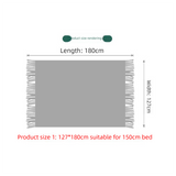 Orange-red Nordic Minimalist Knit Throw Blanket – 127×180cm