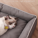 Pink Rectangular Pet Bed with Removable Cooling Mat – Durable 600D Oxford Fabric Dog & Cat Bed, High-Rebound PP Cotton Filling, Non-Slip Base, for Medium to Large Breeds, Includes Free Cooling Pad(Size:M)