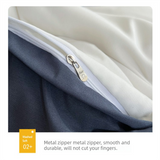 Light green and light camel color Washed Cotton Bedding Set - Solid Color Fitted Sheet Style, 4-Piece Set for 1.8m Bed, Includes 10 Random Color Quilt Fasteners