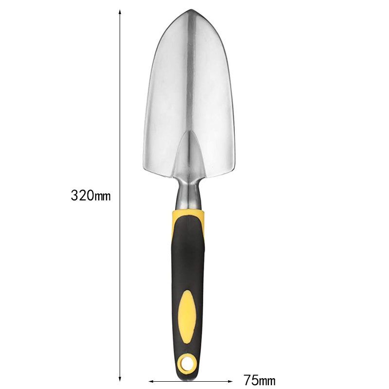 3-Piece Red Gardening Tool Set - Heavy Duty Aluminum Alloy with Bonus Claw Gardening Gloves - Rust Resistant Hand Trowel, Cultivator and Transplanter for Planting, Digging and Weeding
