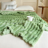 180 x 200 CM Ultra-Soft Faux Rabbit Fur Plush Sofa Cushion & Bedding Blanket - Luxury Double-Sided Thickened Winter Fleece