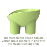 2-Pack Macaron Blue Elevated Pet Bowls with Anti-Tip 4-Leg Base - Ergonomic Tilted Neck Protection Cat Food & Water Bowls