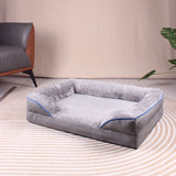 Grey Waterproof Therapeutic Pet Sofa Bed XL - Removable Cover