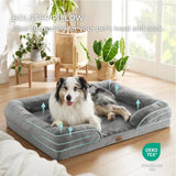 Grey Waterproof Therapeutic Pet Sofa Bed XL - Removable Cover