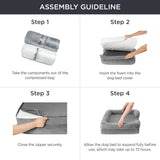 Grey Waterproof Therapeutic Pet Sofa Bed XL - Removable Cover