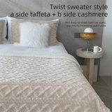 Blue 180*200cm Double Blanket, Taffeta Fleece Blanket, Thick Winter Quilt, Lambswool Coral Fleece Small Blanket, Office Nap Blanket, Sofa Cover Blanket, Bedding, Machine Washable