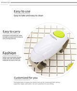 White Upgraded One-Touch Electric Can Opener — Dual-Handle Design, Automatic Hands-Free Can/Bottle Opener, ABS Material, Battery-Powered (Batteries Not Included), Designed for the Kitchen