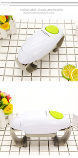 2-Pack Black and White Upgraded One-Touch Electric Can Opener — Dual-Handle Design, Automatic Hands-Free Can/Bottle Opener, ABS Material, Battery-Powered (Batteries Not Included), Designed for the Kitchen