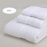 3-Piece White Towel Set - Soft Absorbent Bath, Hand & Face Towels with Jacquard Weave, Gift Set for Home, Hotel, or Gifting - Durable, Low-Lint, Machine Washable
