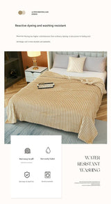 100*150cm Off-white Solid Colour Flannel Throw Blanket - Thick Double-Sided Fleece with Ribbed Texture - Soft throw blanket& Lightweight for Sofa, Bed, Office Nap, Air-Conditioned Rooms - Durable, Machine Washable, Non-Shedding
