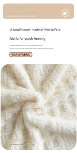 Beige 100*150cm Thickened Double-Sided Plush Waffle Weave Throw Blanket - Anti-Static Taffeta Velvet & Flannel Fleece - Warm, Soft, Non-Shedding Blanket for Winter, Sofa, Bed & Office