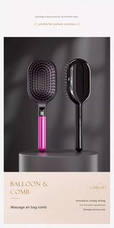 Black 5-Piece Gift Box Set Premium ABS Hair Care Gift Set with Cushion Paddle Brush, Detangling Comb, Cleaning Brush & Stand - Elegant Mother’s Day or Couple’s Gift for Daily Styling and Scalp Comfort