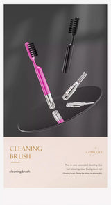 Black 5-Piece Gift Box Set Premium ABS Hair Care Gift Set with Cushion Paddle Brush, Detangling Comb, Cleaning Brush & Stand - Elegant Mother’s Day or Couple’s Gift for Daily Styling and Scalp Comfort
