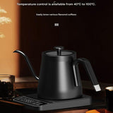 Black Gooseneck Electric Kettle with Temperature Control - 0.8L Smart Pour Over Coffee Kettle