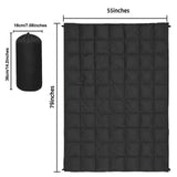 200x140cm Blue Large Outdoor Camping Down Cotton Wearable Warmth Blanket, Quilted Poncho Shawl Throw with Storage Bag, Lightweight Warm Camping Quilt for Camping Travel Home Use