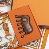 Luxury Orange Scarf Gift Set for Women - 70x70cm Belt Buckle Print Square Scarf with Elephant Comb, Stylish Neck Scarf & Hair Comb Set in Gift Box - Perfect Present for Birthday, Mother's Day, Anniversary
