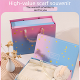 White Winter Scarf Gift Box Set for Women （4-Piece Set: Earmuffs, Hat, Gloves, and Scarf）- Soft Warm Scarf with Luxury Gift Packaging Birthday Present for Girlfriend Wife Daughter