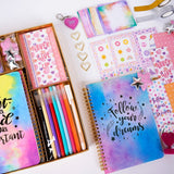 DIY Journal Set for Girls Scrapbook Kit Creative Diary Craft Gift Set with Stickers Pens Washi Tape Birthday Gift