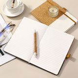 White Eco-Friendly Cork A5 Notebook Gift Set with Matching Pen Business Journal Office Meeting Writing Gift