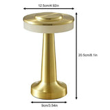 Silver Rechargeable UFO Table Lamp Touch Control LED Bedside Night Light, Cordless Mushroom Desk Lamp for Bedroom Living Room Restaurant Bar Camping