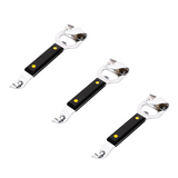 3-pack 4-in-1 Stainless Steel Bottle Opener and Can Opener - Heavy Duty Beer Opener with Non-Slip ABS Handle, Multi-Purpose Kitchen Gadget for Camping, BBQ, Bar and Home Use