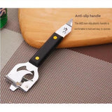 3-pack 4-in-1 Stainless Steel Bottle Opener and Can Opener - Heavy Duty Beer Opener with Non-Slip ABS Handle, Multi-Purpose Kitchen Gadget for Camping, BBQ, Bar and Home Use