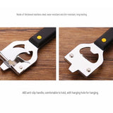 3-pack 4-in-1 Stainless Steel Bottle Opener and Can Opener - Heavy Duty Beer Opener with Non-Slip ABS Handle, Multi-Purpose Kitchen Gadget for Camping, BBQ, Bar and Home Use