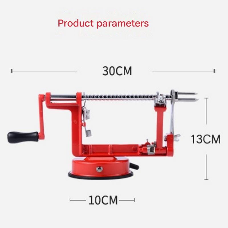 Green 3-in-1 Apple Peeler Slicer and Corer - Manual Hand Crank Fruit Peeling Machine with Strong Suction Base and Stainless Steel Blades,  Kitchen Gadget for Efficient Meal Prep