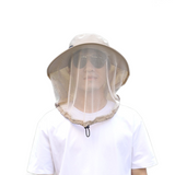 Khaki Sun Protection Hat with Mosquito Net - Wide Brim Bucket Hat with Neck Flap and Face Mesh, Breathable Outdoor Fishing Cap for Camping and Gardening