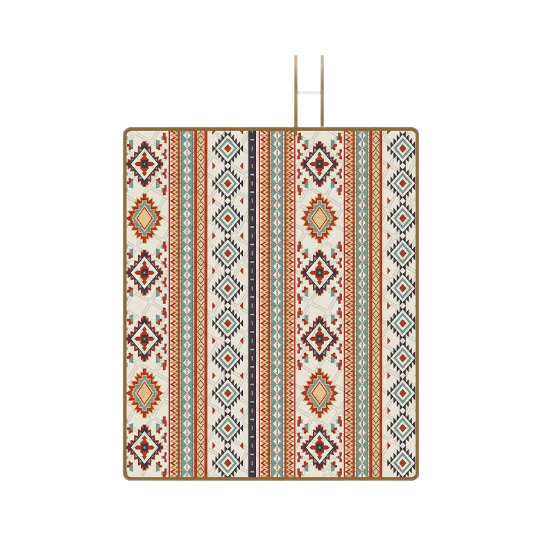 Bruneian Style Waterproof Picnic Mat - 200x150cm Extra Thick Outdoor Blanket with Carry Handle, Machine Washable Camping Ground Sheet for Beach and Park