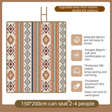 Bruneian Style Waterproof Picnic Mat - 200x150cm Extra Thick Outdoor Blanket with Carry Handle, Machine Washable Camping Ground Sheet for Beach and Park