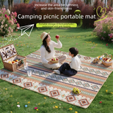 Bruneian Style Waterproof Picnic Mat - 200x150cm Extra Thick Outdoor Blanket with Carry Handle, Machine Washable Camping Ground Sheet for Beach and Park