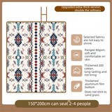 Seattle style Waterproof Picnic Mat - 200x150cm Extra Thick Outdoor Blanket with Carry Handle, Machine Washable Camping Ground Sheet for Beach and Park