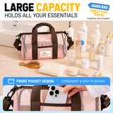 Pink Mesh Beach Travel Bag - Large Capacity Hand Carry and Crossbody Storage Bag with Adjustable Shoulder Strap, Zipper Closure and Front Pocket for Swimming, Beach and Holidays