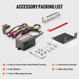 Electric Winch, 1588 kg Line Pull Capacity, 12V DC ATV Winch with Φ0.5 x 1188.7 cm 12 Strands Synthetic Rope Aluminum Fairlead Wired Remote Control, IP55 Waterproof for Towing ATV Boat
