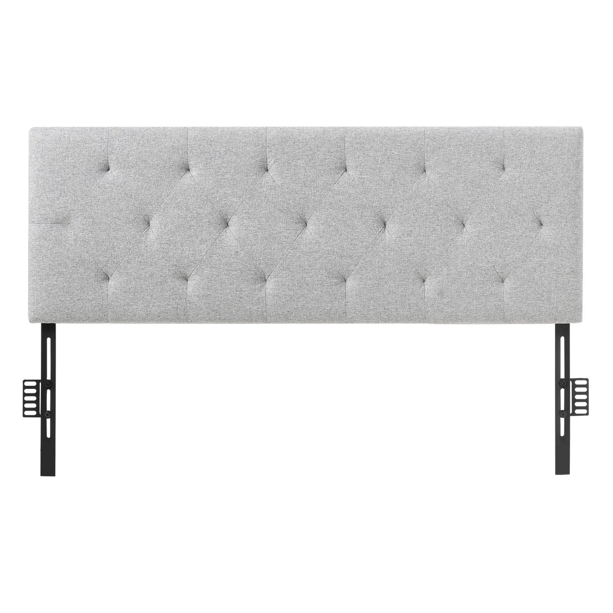 VEVOR Headboard, Full Size Headboard with Adjustable Height, Comfortable Diamond Tufted for Full Size Bed, W 56.3 x H（35.6-47.4）inches, Ideal for Bedroom, Hotel, Homestay, Dormitory, Light Grey