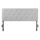 VEVOR Headboard, Full Size Headboard with Adjustable Height, Comfortable Diamond Tufted for Full Size Bed, W 56.3 x H（35.6-47.4）inches, Ideal for Bedroom, Hotel, Homestay, Dormitory, Light Grey