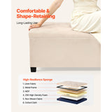 VEVOR Storage Ottoman Bench, Button-Tufted End